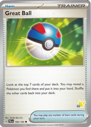Great Ball - Pikachu 29 183  Battle Academy 2024 - Common