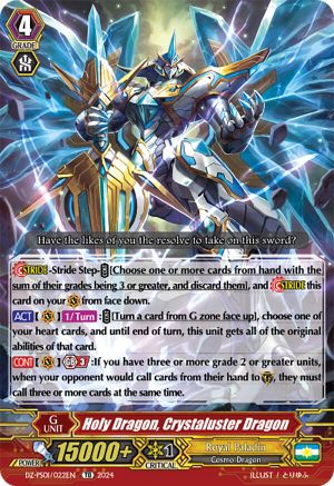 Holy Dragon, Crystaluster Dragon (DZ-PS01/022EN) - DZ-PS01: Premium Deckset “Jewel Knight”