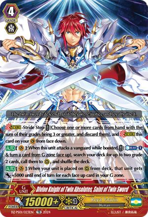 Divine Knight of Twin Absolutes, Saint of Twin Sword (DZ-PS01/023EN) - DZ-PS01: Premium Deckset “Jewel Knight”