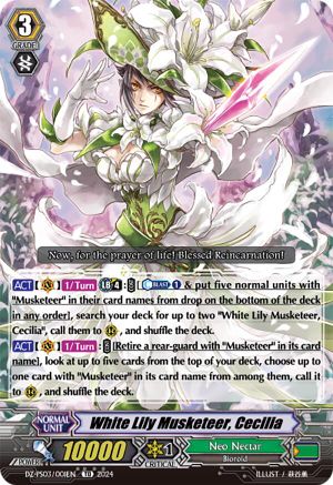 White Lily Musketeer, Cecilia (DZ-PS03/001EN) - DZ-PS03: Premium Deckset “Musketeer”