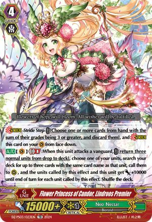 Flower Princess of Candor, Lindroos Premier (DZ-PS03/023EN) - DZ-PS03: Premium Deckset “Musketeer”