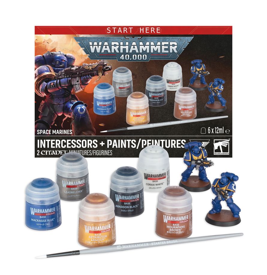 Warhammer 40,000: Space Marines: Intercessors + Paints