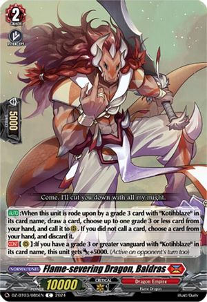 Flame-severing Dragon, Baldras (DZ-BT03/085EN) - DZ-BT03: Dimensional Transcendence