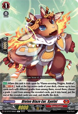 Divine Blaze Ear, Synfol (DZ-BT03/089EN) - DZ-BT03: Dimensional Transcendence