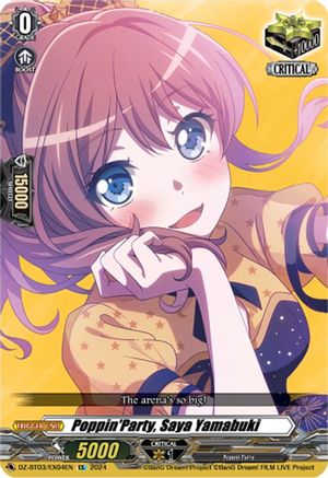 Poppin'Party, Saya Yamabuki (EX) (DZ-BT03/EX04EN) - DZ-BT03: Dimensional Transcendence