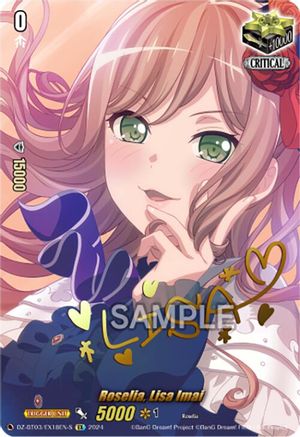 Roselia, Lisa Imai (EX) (Foil) (DZ-BT03/EX18EN-S) - DZ-BT03: Dimensional Transcendence
