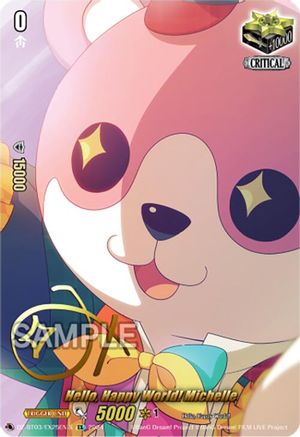 Hello, Happy World! Michelle (EX) (Foil) (DZ-BT03/EX25EN-S) - DZ-BT03: Dimensional Transcendence