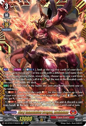 Fiery Immolation Dragon, Kotihblaze (FFR) (DZ-BT03/FFR02EN) - DZ-BT03: Dimensional Transcendence