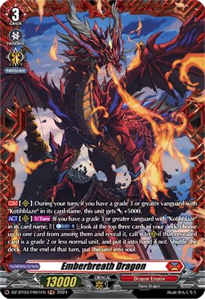 Emberbreath Dragon (FR) (DZ-BT03/FR01EN) - DZ-BT03: Dimensional Transcendence
