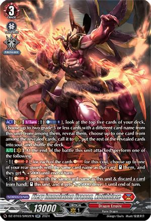 Fiery Immolation Dragon, Kotihblaze (SR) (DZ-BT03/SR02EN) - DZ-BT03: Dimensional Transcendence