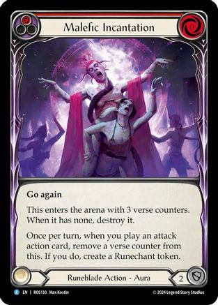 Malefic Incantation (Red) (ROS130) - Rosetta Rainbow Foil