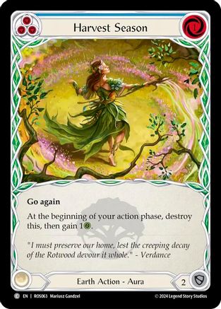 Harvest Season (Blue) (ROS063) - Rosetta Rainbow Foil