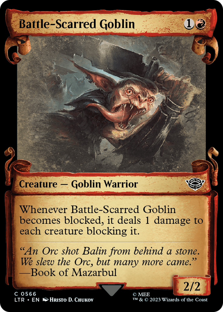 Battle-Scarred Goblin (Showcase Scrolls) [LTR - 566]
