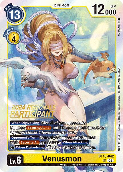 Venusmon (2024 Regionals Participant) [BT10 - BT10-042 SR]