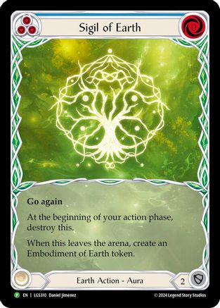 Sigil of Earth (Extended Art) - LGS310 (LGS310) - Flesh and Blood: Promo Cards Rainbow Foil