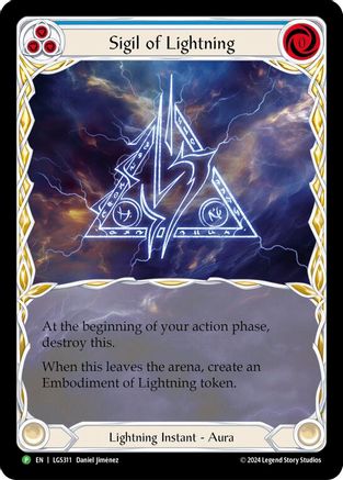Sigil of Lightning (Extended Art) - LGS311 (LGS311) - Flesh and Blood: Promo Cards Rainbow Foil