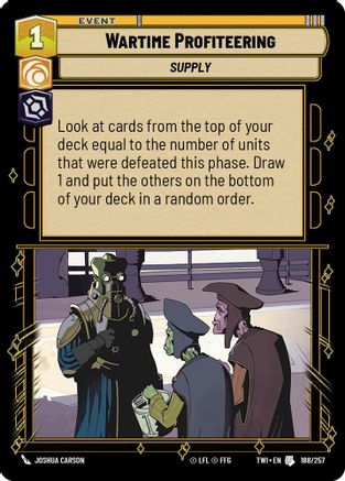 Wartime Profiteering [TWI - 188/257]
