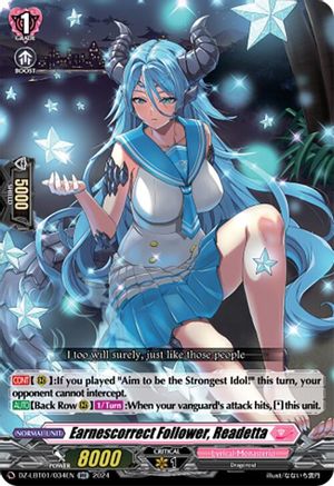 Earnescorrect Follower, Readetta (DZ-LBT01/034EN) - DZ-LBT01: Lyrical Monasterio Sparkling Stars!