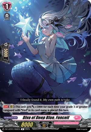 Diva of Deep Blue, Fonceil (DZ-LBT01/060EN) - DZ-LBT01: Lyrical Monasterio Sparkling Stars!