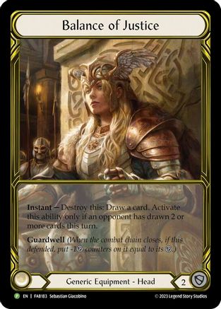 Balance of Justice - FAB183 (FAB183) - Flesh and Blood: Promo Cards Cold Foil
