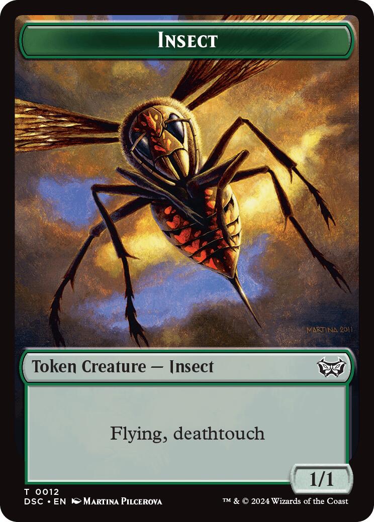 Insect (0012) // Ooze (0013) Double-Sided Token [DSC - 12 // 13]