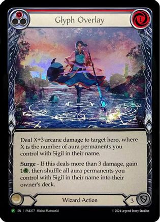Glyph Overlay (Red) (Alternate Art) - FAB277 (FAB277) - Flesh and Blood: Promo Cards Rainbow Foil