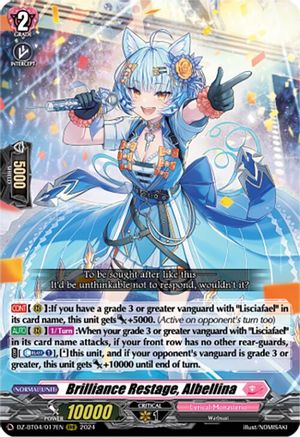 Brilliance Restage, Albellina (DZ-BT04/017EN) - DZ-BT04: Destined Showdown