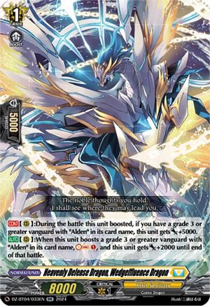 Heavenly Defense Dragon, Wedgeffluence Dragon (DZ-BT04/033EN) - DZ-BT04: Destined Showdown