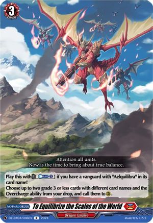 To Equilibrize the Scales of the World (DZ-BT04/046EN) - DZ-BT04: Destined Showdown