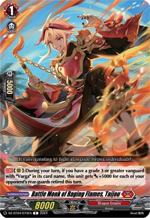 Battle Monk of Raging Flames, Taijou (DZ-BT04/073EN) - DZ-BT04: Destined Showdown