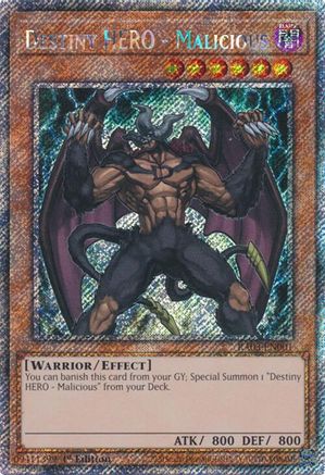 Destiny HERO - Malicious (Platinum Secret Rare) [RA03-EN001]