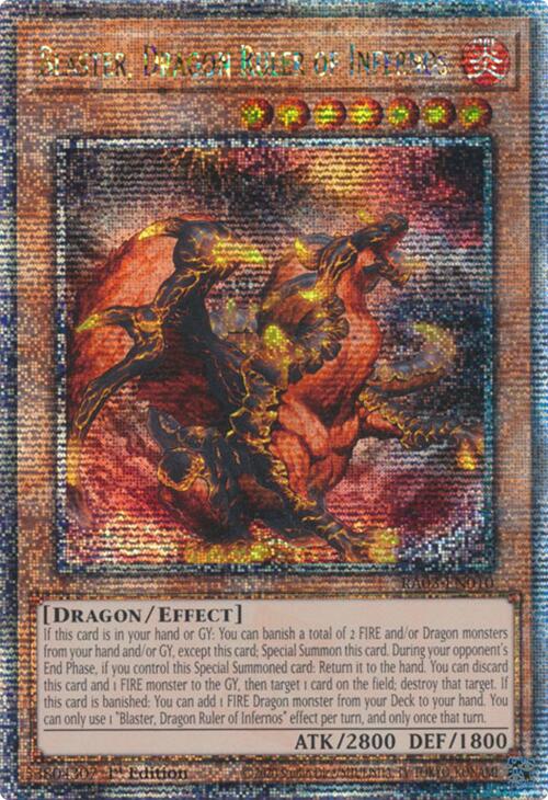 Blaster, Dragon Ruler of Infernos (Quarter Century Secret Rare)