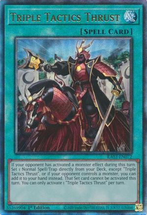 Triple Tactics Thrust (PUR) [RA03-EN072]