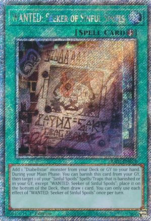 WANTED: Seeker of Sinful Spoils (Platinum Secret Rare) [RA03-EN074]