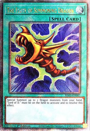 The Flute of Summoning Dragon (Quarter Century Secret Rare) [RA03-EN087]