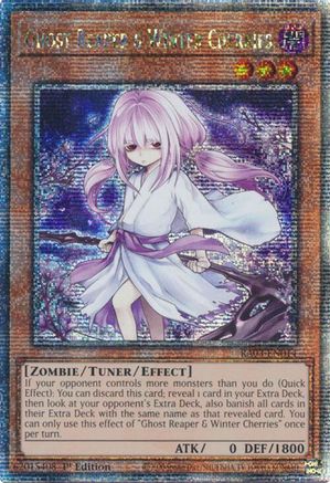 Ghost Reaper & Winter Cherries (Alternate Art) (Quarter Century Secret Rare) [RA03-EN014]
