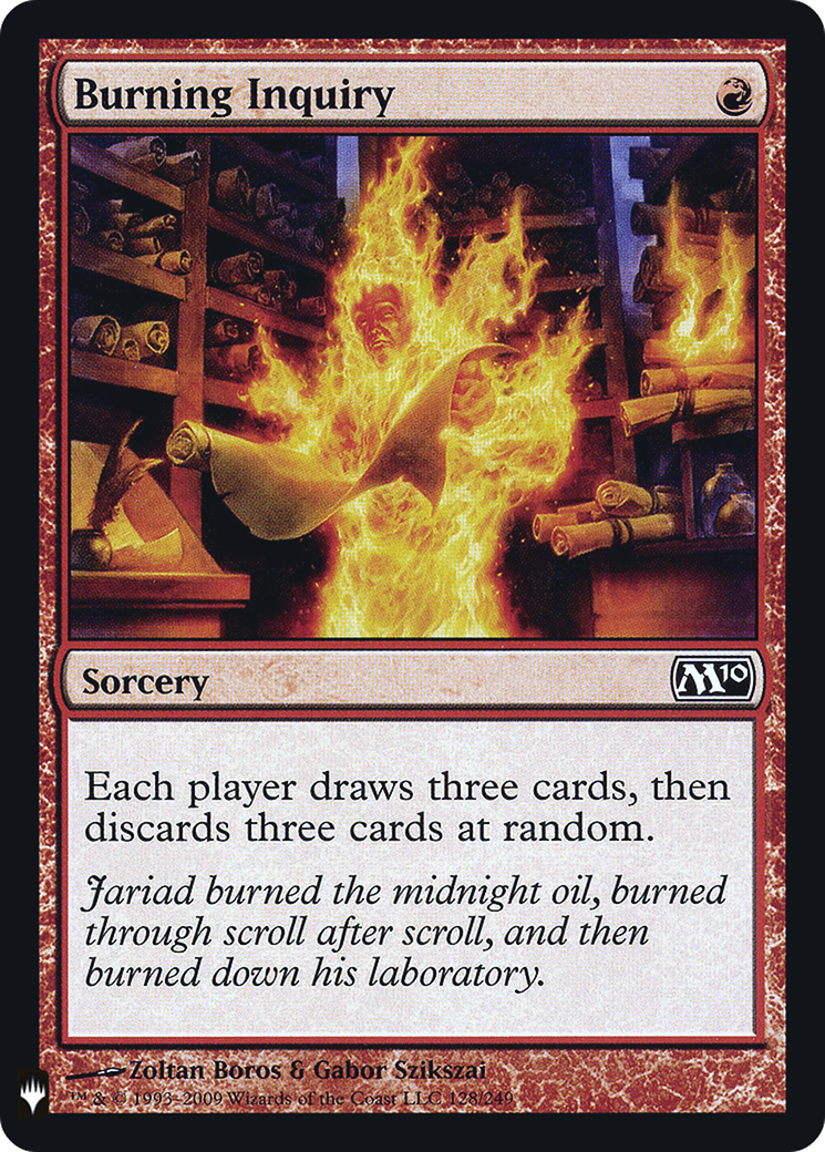 Burning Inquiry [LIST - 128]