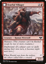 Fearful Villager (VOW-157) - Innistrad: Crimson Vow: (Double Faced Transform) Foil