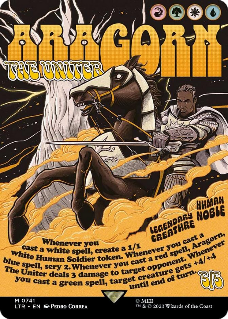 Aragorn, the Uniter (Borderless Poster) (LTR-741) - The Lord of the Rings: Tales of Middle-earth Foil