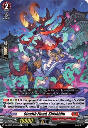 Stealth Fiend, Shishidia (DZ-BT05/070EN) - DZ-BT05: Omniscient Awakening
