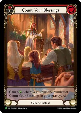 Count Your Blessings (Red) - LGS357 (LGS357) - Flesh and Blood: Promo Cards Rainbow Foil