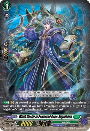 Witch Doctor of Powdered Bone, Negrobone (TDR) (DZ-SS03/010EN-R) - DZ-SS03: Stride Deckset -Nightrose-