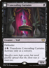 Concealing Curtains (VOW-101) - Innistrad: Crimson Vow: (Double Faced Transform) Foil
