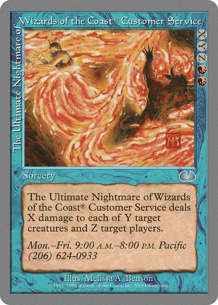 The Ultimate Nightmare of Wizards of the Coast Customer Service [UGL - 53]