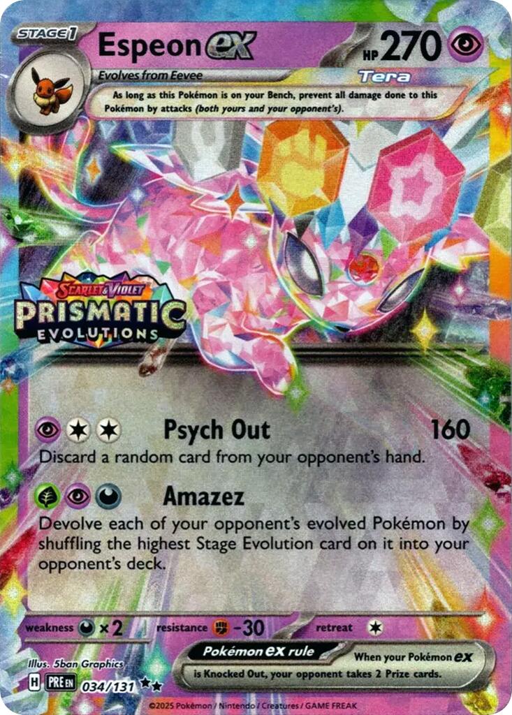 Espeon ex Prismatic Evolutions Stamp