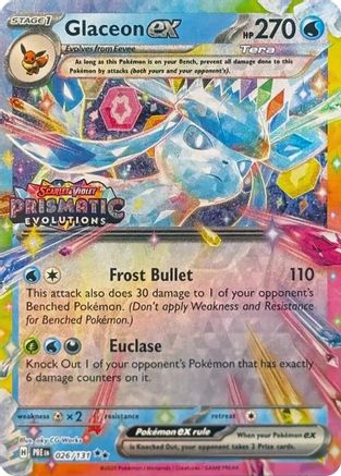 Glaceon ex - 026/131 (Prismatic Evolutions Stamp) [MCAP - 026/131]