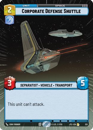 Corporate Defense Shuttle (Hyperspace) [JTL - 321]