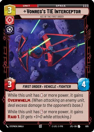 Vonreg's TIE Interceptor - Ace of the First Order (Foil) [JTL - 635]