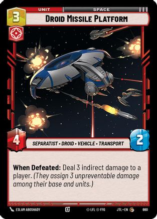 Droid Missile Platform (Foil) [JTL - 660]