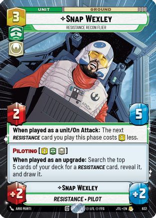 Snap Wexley - Resistance Recon Flier (Hyperspace Foil) [JTL - 832]